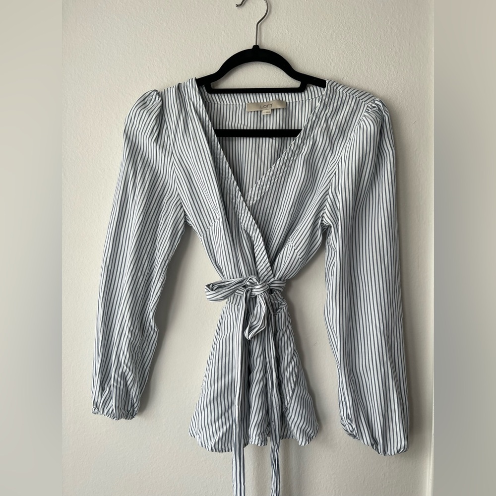 Loft wrap blouse